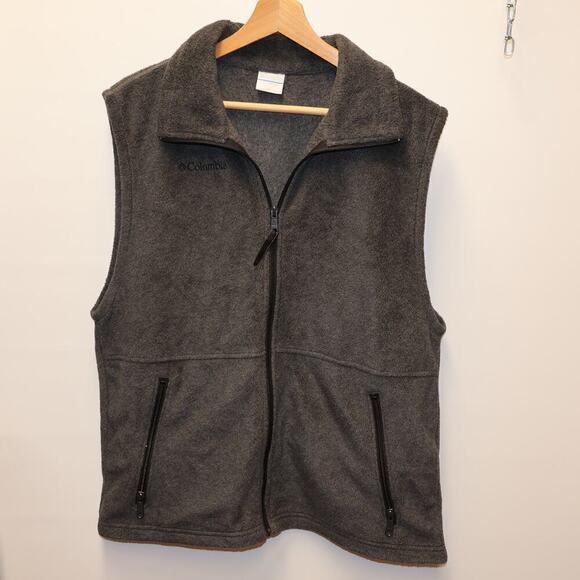 Columbia Sportswear Jacket Size M Gray Sleeveless Vest Zip Front Pockts - Picture 3 of 12